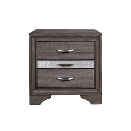 GLOBAL FURNITURE USA Global Furniture USA SEVILLE-MALAMINE GREY-NS Seville Grey Nightstand SEVILLE-MALAMINE GREY-NS